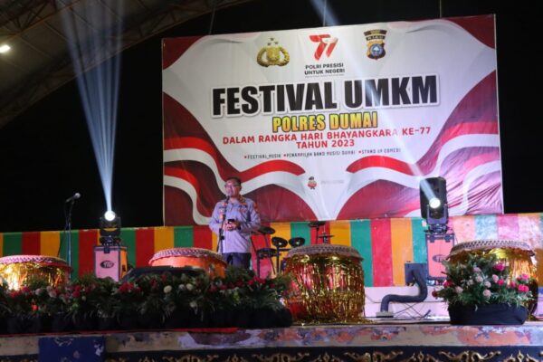 Polres Dumai Gelar Festival Usaha Mikro Kecil Menengah, Menyambut Hari Bhayangkara Ke-77 Tahun 2023